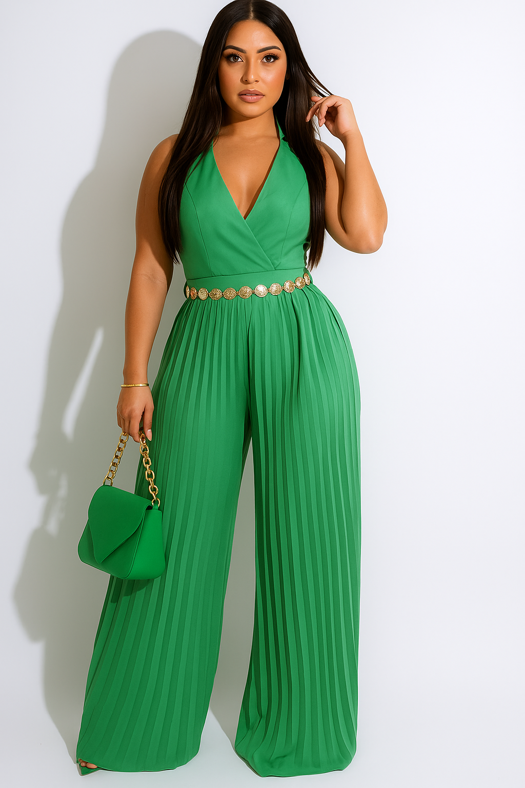 Elegant Sleeveless V-Neck Wide Leg Jumpsuit for Women