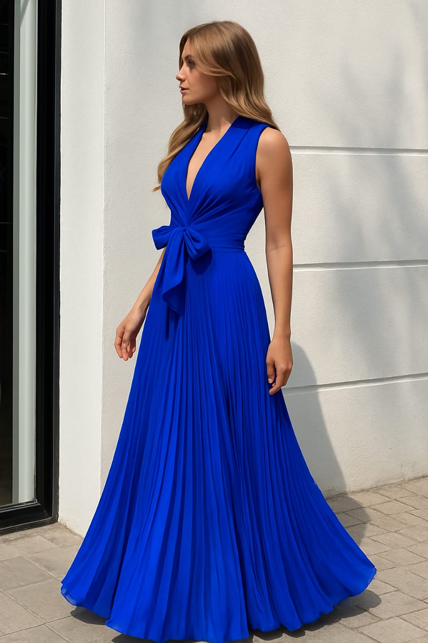 Deep V-Neck Sleeveless Wide Leg Jumpsuit for Women
