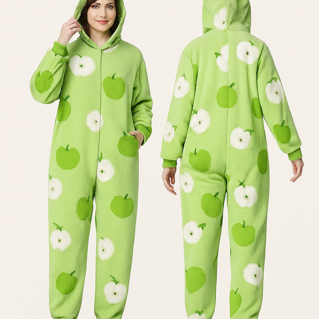 Winter Animal Onesie Pajamas – Unisex Dinosaur & Unicorn Flannel Cotton Sleepwear