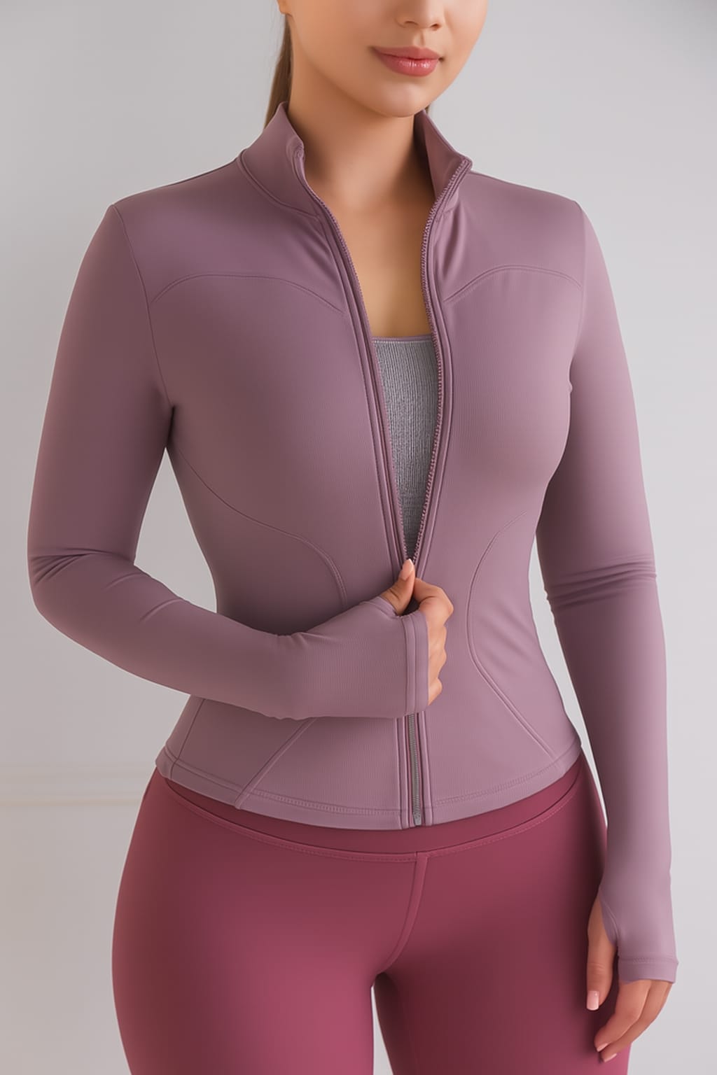 Women’s Fitness Sports Jacket – Quick-Dry Long Sleeve Yoga Training Top with Zipper, Breathable Summer Activewear