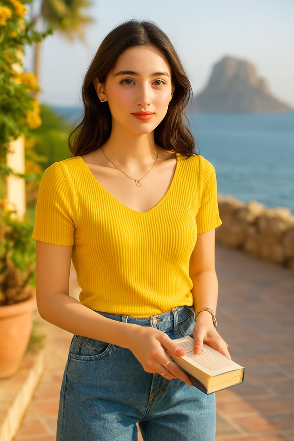 Women’s Basic V-Neck Ribbed Knit Sweater – Slim Fit Short Sleeve Summer Pullover Top
