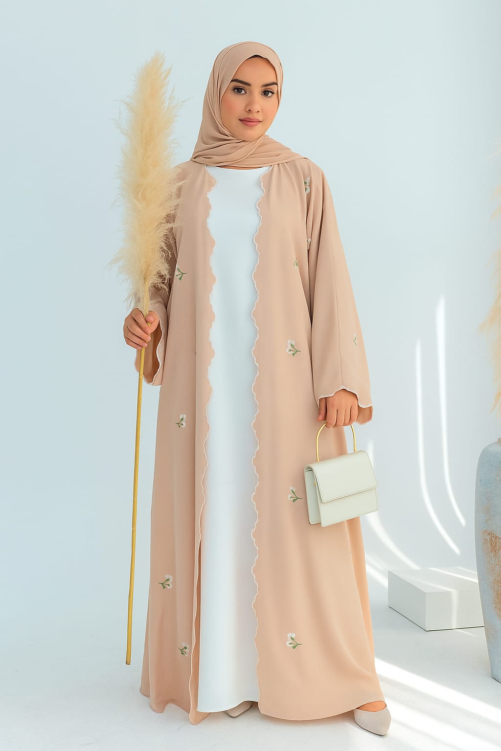 Abaya Ladies Floral Embroidered Kimono