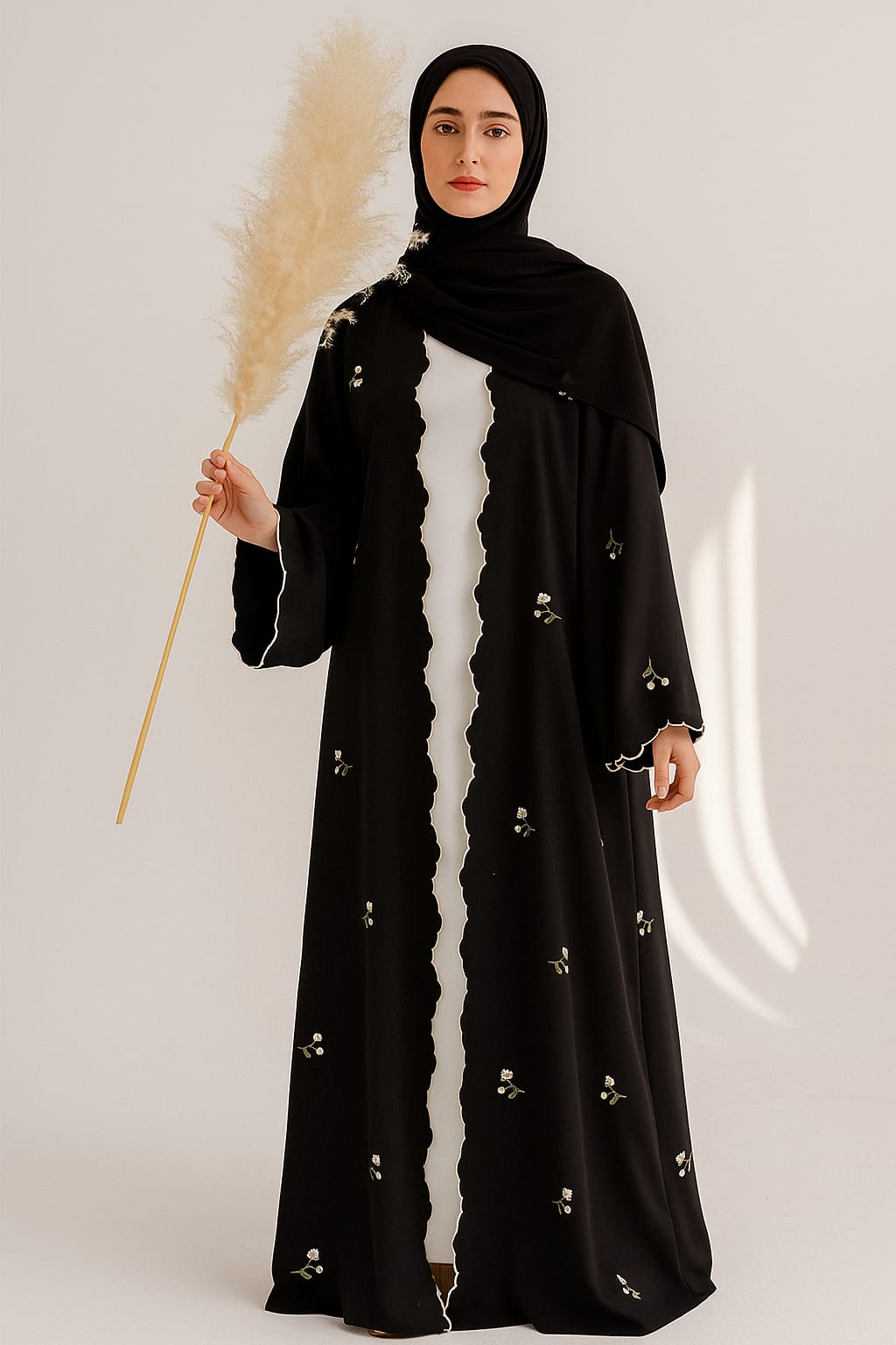 Abaya Ladies Floral Embroidered Kimono