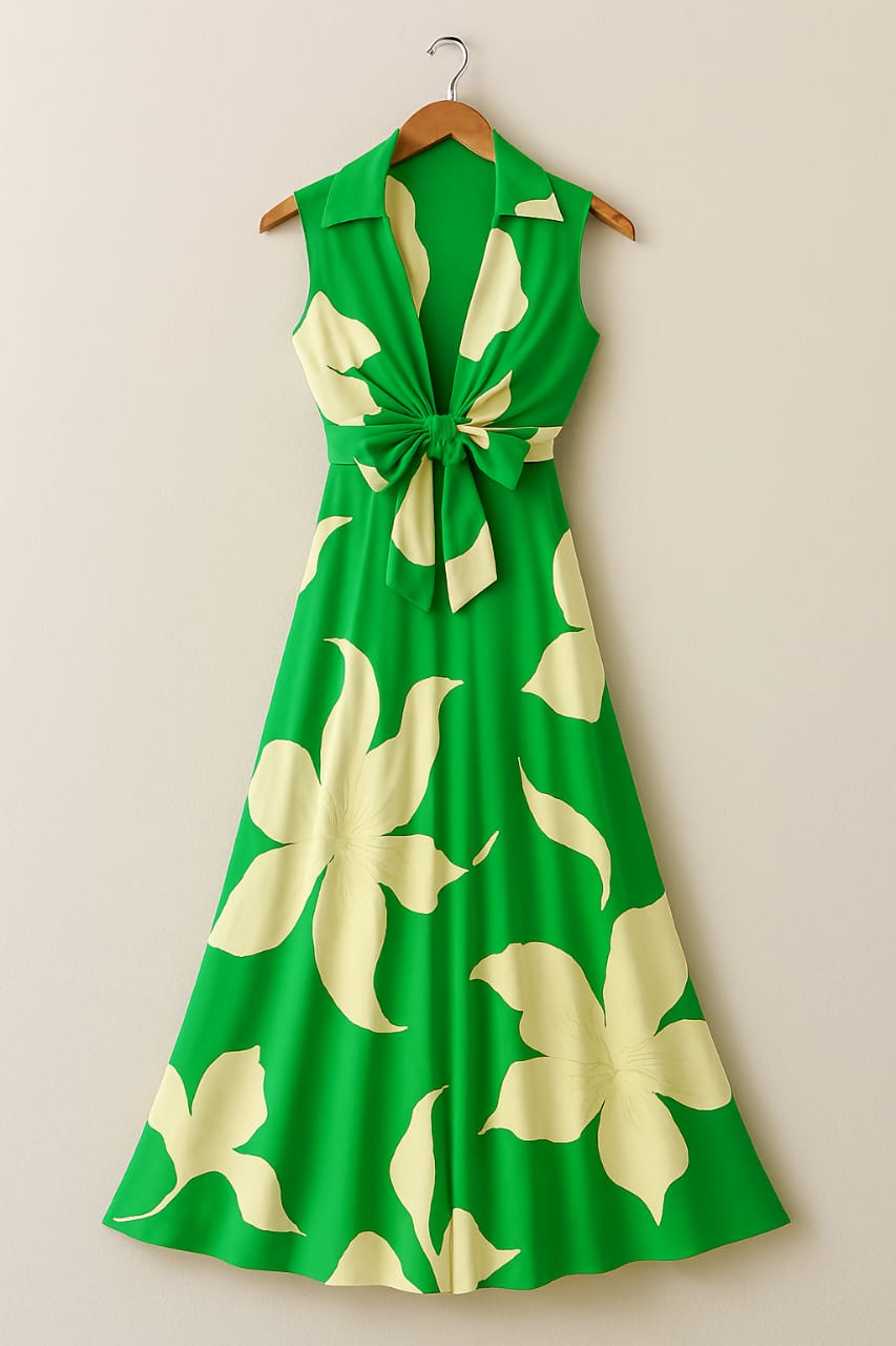 Deep V-Neck Sleeveless Wide Leg Jumpsuit for Women