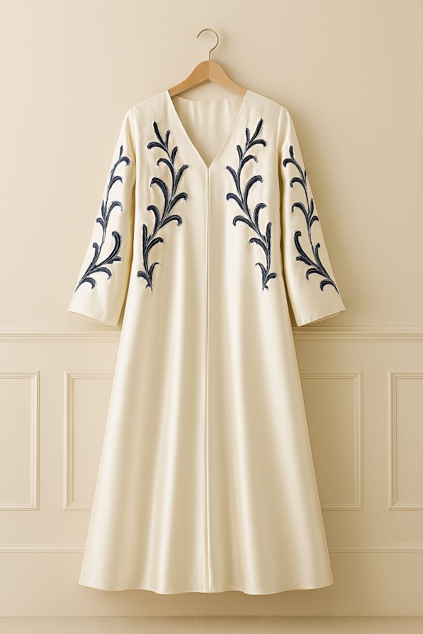 New Muslim Embroidered Open Abaya Kaftan Dress for Women