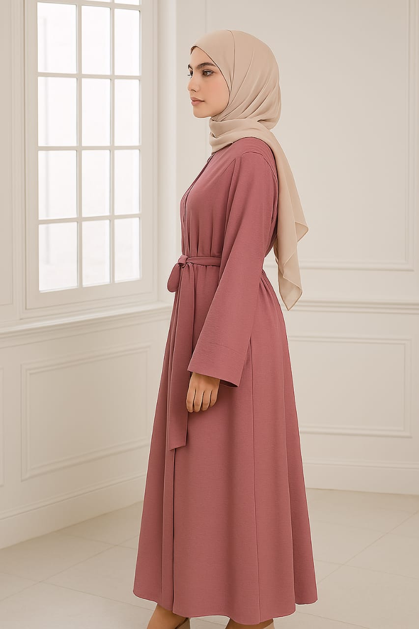 Muslim Women Modest Abaya Suit with Hijab
