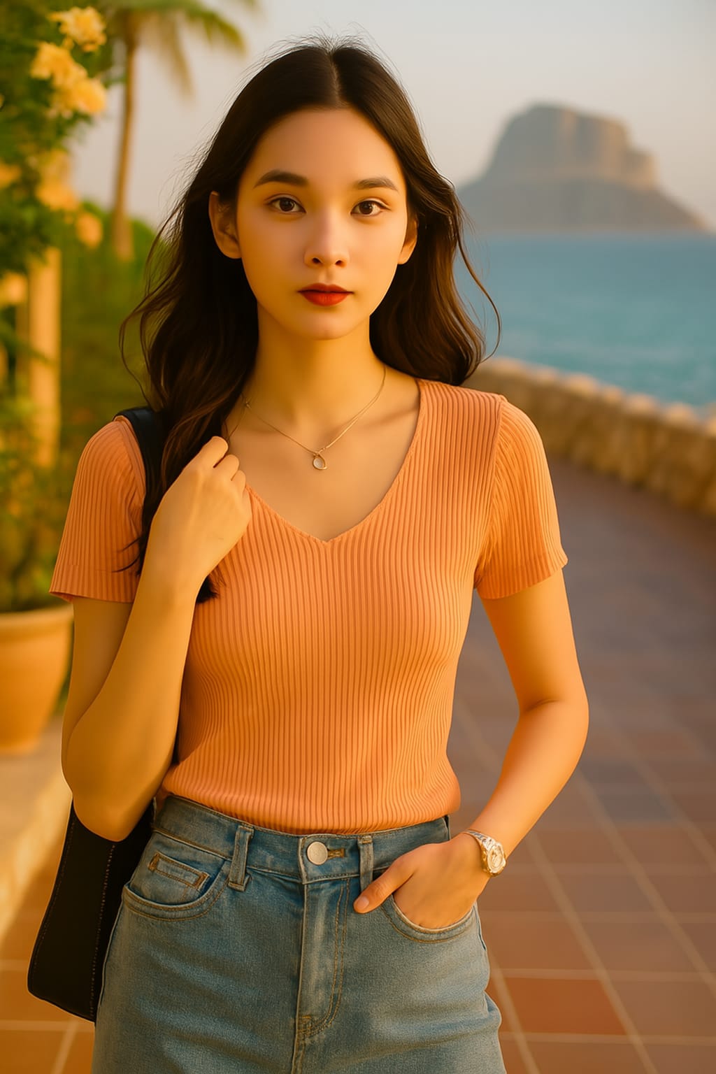 Women’s Basic V-Neck Ribbed Knit Sweater – Slim Fit Short Sleeve Summer Pullover Top