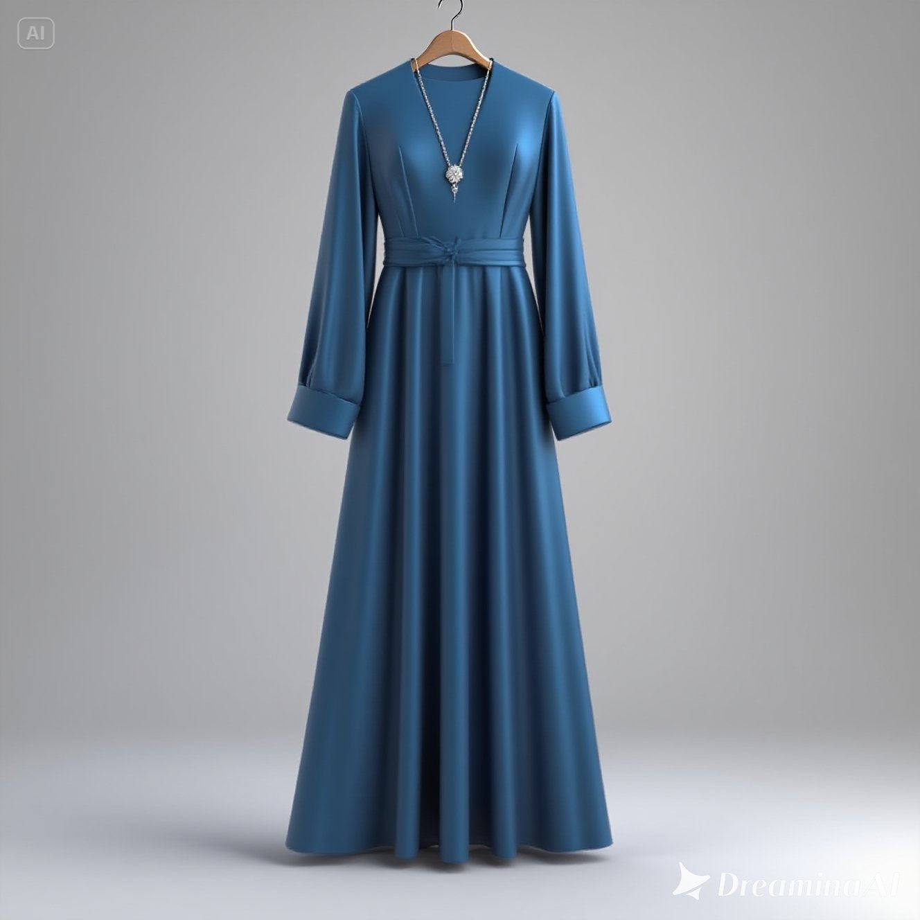 Large Belt Waist Gown