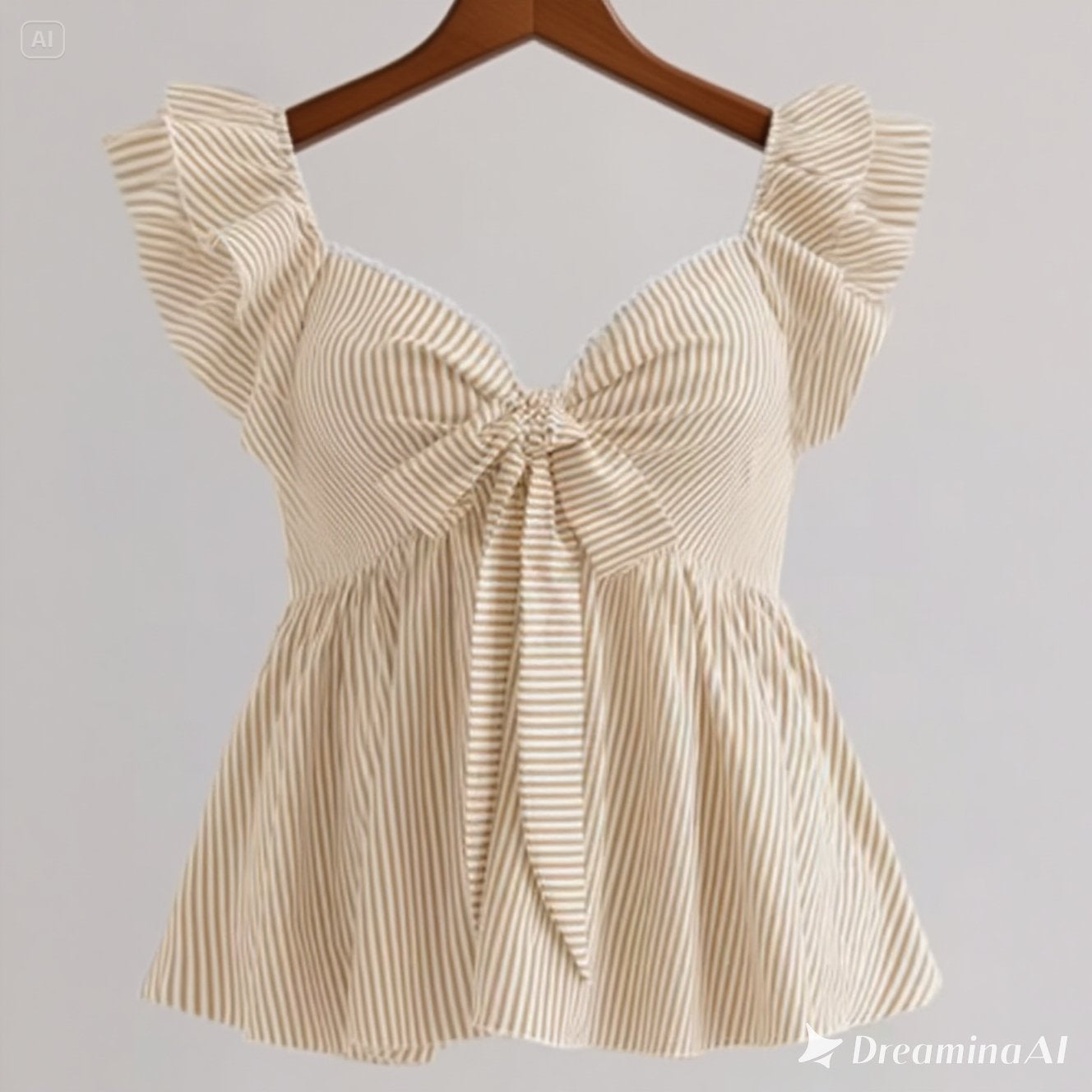 Women's Striped Bow Tank Top